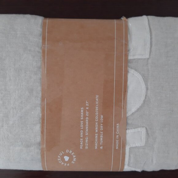 Pom Pom at Home - Peace & Love Linen Pillow Shams - Picture 5 of 6